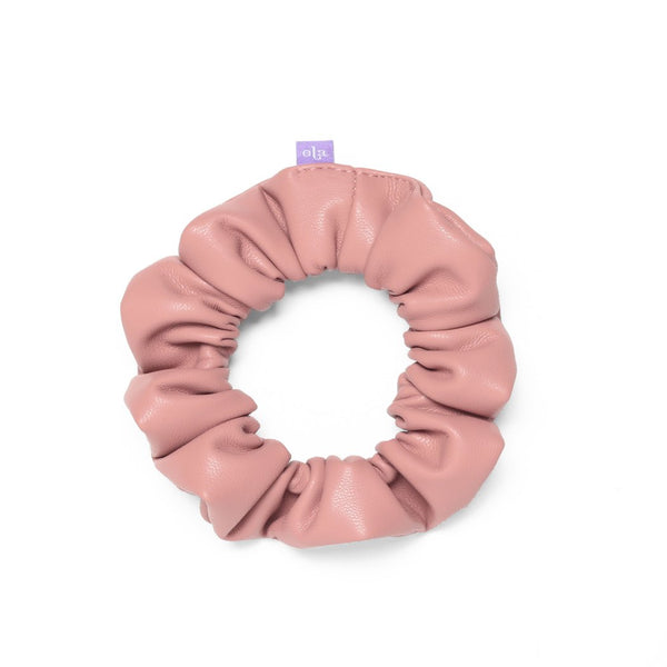 Vegan Leather Scrunchie - Rose