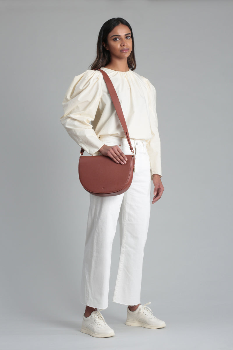 Saddle Bag - Brick Pebble