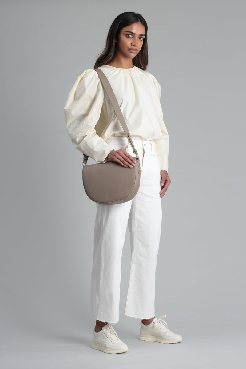 Saddle Bag - Taupe Pebble