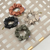 Vegan Leather Scrunchie - Black