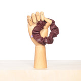 Vegan Leather Scrunchie - Burgundy