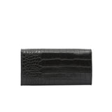 Two in One Wallet - Black Croc