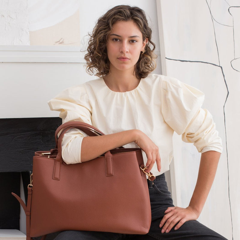Workbag - Caramel Pebble fits up to 12" ipad/ laptop