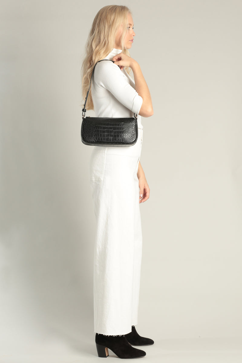 Baguette – Black Croc Effect