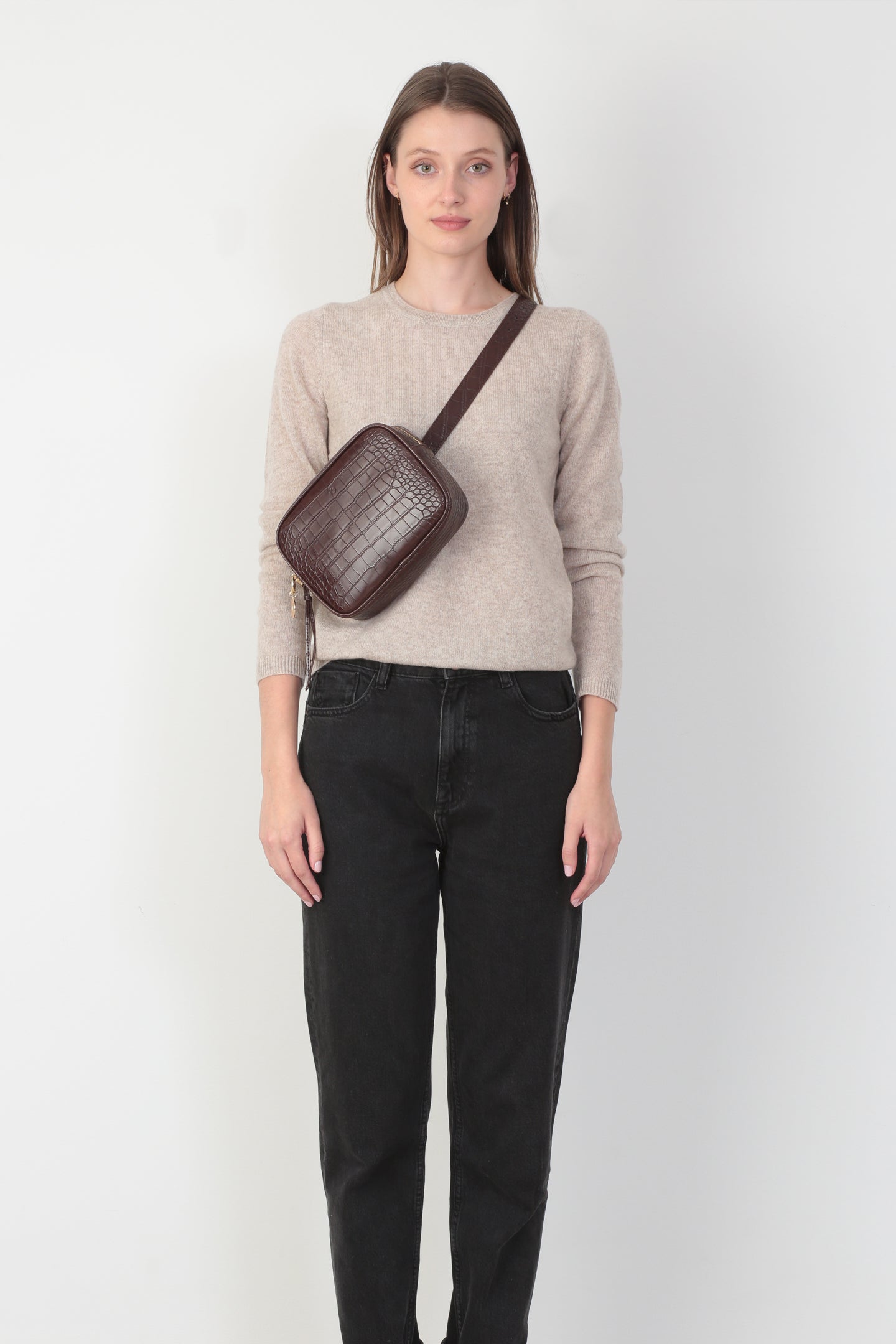 Belt Bag – Chocolate Croc Effect