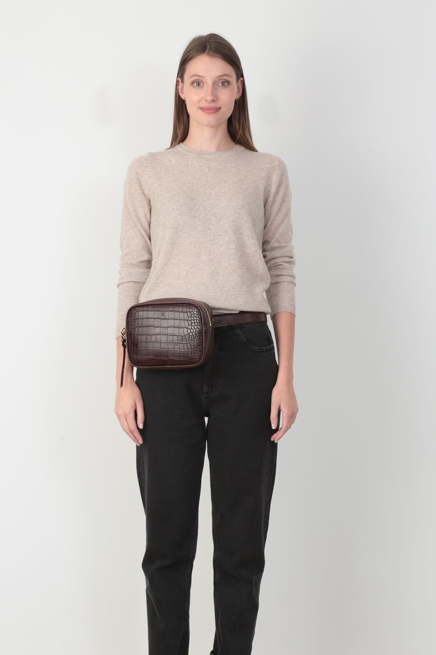 Belt Bag – Chocolate Croc Effect