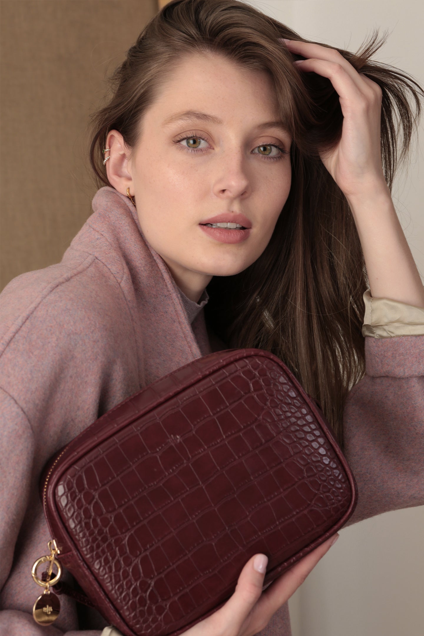 Belt Bag – Wine Croc Effect