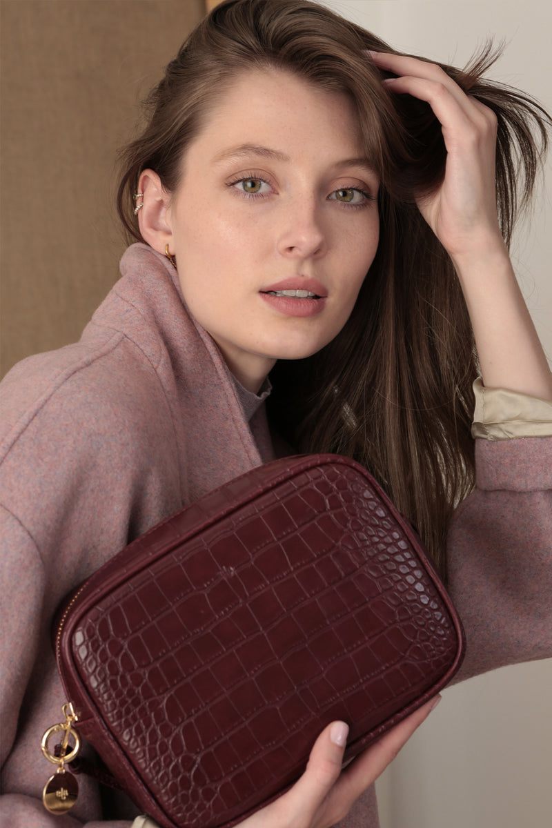Belt Bag – Wine Croc Effect