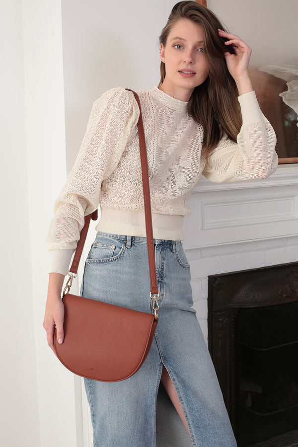 Mini Saddle Bag - Walnut Pebble