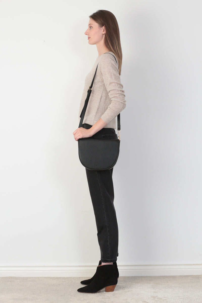 Mini Saddle Bag - Black Pebble