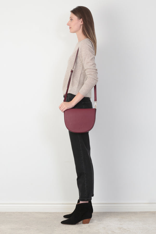 Mini Saddle Bag - Wine Pebble