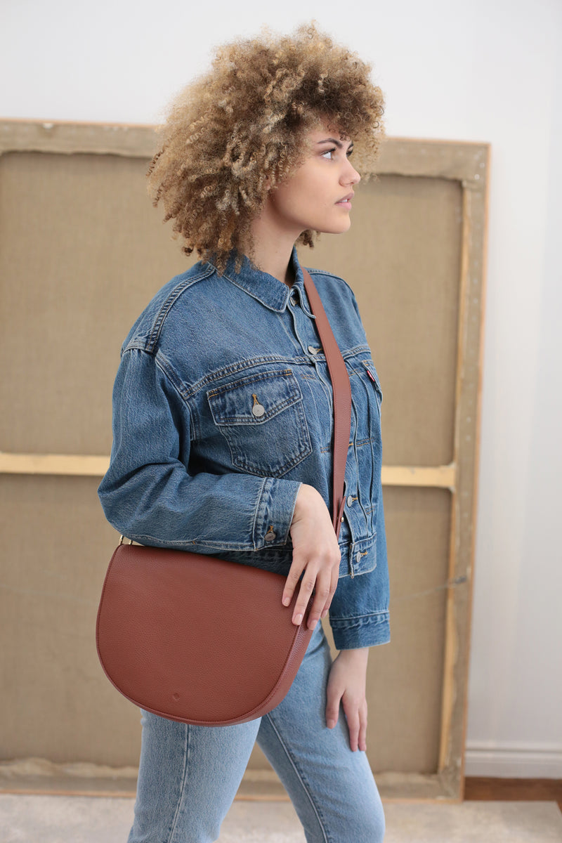 Saddle Bag - Brick Pebble
