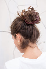 Vegan Leather Scrunchie - Burgundy