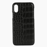 Phone Case Black Croc Hot Stamped